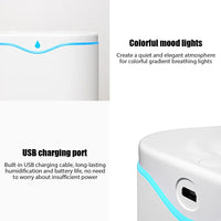 2L Large Capacity Dual Spray Humidifier USB Home Office Desktop Aroma Diffuser Mist Purifier Essential Oil Air humidificador