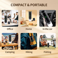 Portable Wireless Electric Espresso Coffee Machine For Travel &Car &Home Camping Coffee Maker 3-in-1 Capsule Powder Coffee Maker