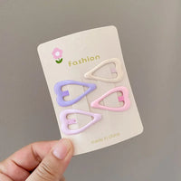 4pcs/set Cute Star Hair Clips Girl's Side Bangs Hair Accessories Small Clip Children's Hair Decorations Kids Accessories