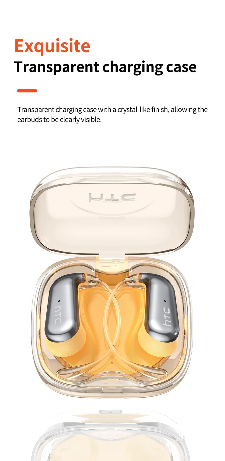 HTC Wireless Bluetooth Headset AI translation portable low latency USB-C clear sound comfortable fit anti-loss for music sports
