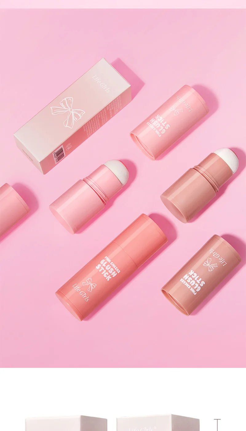 Life Girls Pink Two-Ball Sponge Applicator, Korean-Made, Applies Makeup Instantly, Low-Pigment Sponge Ball Applicator, Korean-Made, Modifies the Face to Create a Fairer Look, Thin and Delicate Sponge Ball Applicator Enhances