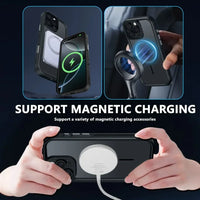 Trendy 2 in 1 Skin Feel Case for iPhone 17 Air 16 15 14 12 13 Pro Max For MagSafe Wireless Charging Shockproof Protection Funda