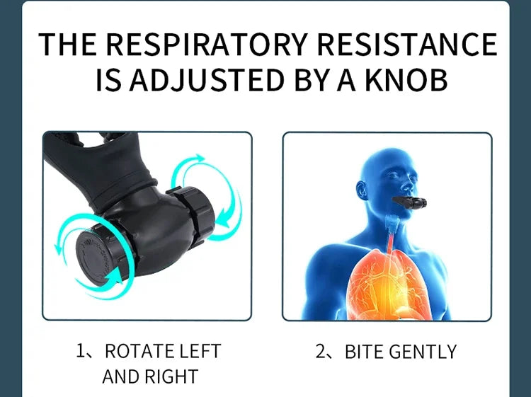 Silicone Respiratory Trainer Lung Ventilator Fitness Equipment High-altitude Respiratory Training Tools for Exercise