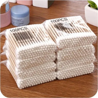 200/500 Double Round Headed Cotton Swabs Headed Cotton Swabs Bamboo Sticks  Nose Ears Personal Care