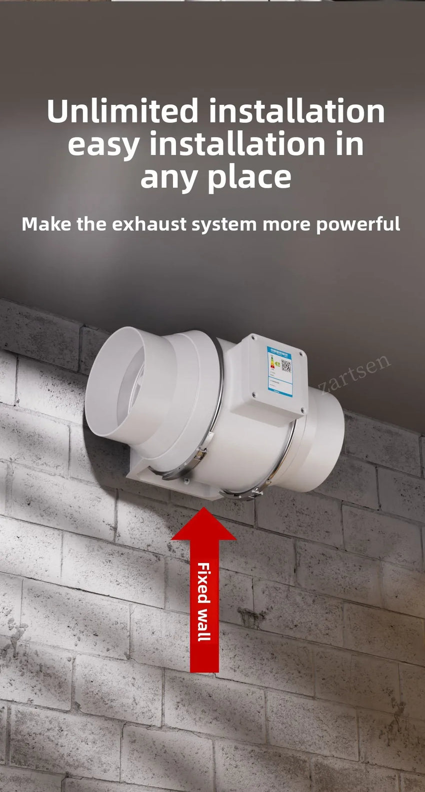 Exhaust Fan Home Mute Inline Duct Fan Bathroom Exhaust Fan Ventilation Equipment Kitchen Bathroom Wall Mounted Air Purifying Ve