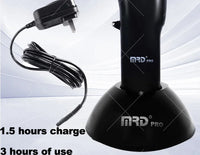 MRD HC-3969X Lawn Shovel Men's Professional Hair Clipper DC Rotating Motor Horn DLC Black Diamond Blade 7200RPM Trimmer Withbase