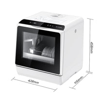 BlitzHome BH-CDW1 Smart Portable Countertop Dishwasher with APP Control 4-6 Sets Big Capacity Dual Water Inlet Modes Washers