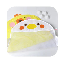 Baby Bath Toy Storage Bag Cartoon Cute Duck Mesh Quick Drying Bathroom Bath Bag with Suction Cup Drying Hanging Bag