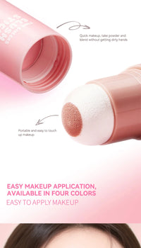 Life Girls Pink Two-Ball Sponge Applicator, Korean-Made, Applies Makeup Instantly, Low-Pigment Sponge Ball Applicator, Korean-Made, Modifies the Face to Create a Fairer Look, Thin and Delicate Sponge Ball Applicator Enhances
