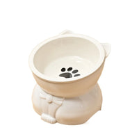 Pet Supplies Ceramic Cat Bowl Creative Slanted Mouth Dog Food Feeding Basin Non-slip Cute Pet Drinking Feeder Water Container