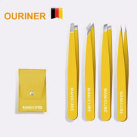 Eyebrow Tweezer Colorful Hair Beauty Fine Hairs Puller Stainless Steel Slanted Eye Brow Clips Removal Makeup Tools