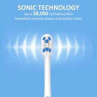 H2ofloss Sonic Electric Toothbrush For Adults 2000mAh Large Battery Ultrasonic Rechargeable 5 Modes IPX7 Waterproof Oral Clean