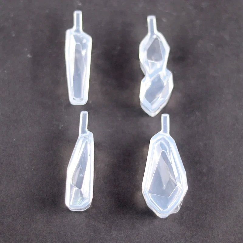 1/6/10pcs DIY Keychain Pendant Silicone Mold Set Crystal Epoxy Resin Mold Round Rectangle Pendants Jewelry Making Casting Mould