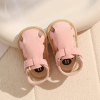 Breathable Summer Newborn Baby Girls Sandals Shoes Toddlers Simple Style Solid Color Soft Sole Shoes Outdoor Indoor Prewalker