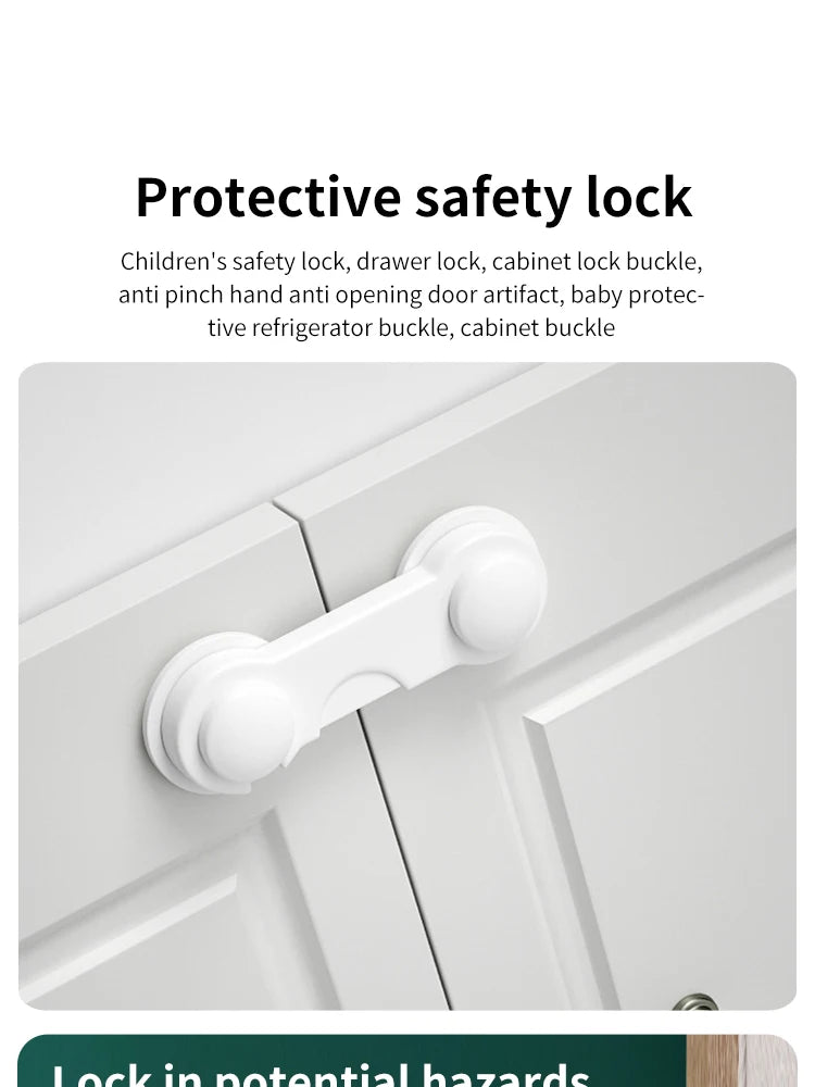 10Pcs Baby Safety Lock - Cabinets, Rooms & Drawers Anti-trap Protection Lock Multifunctional Baby Safety Lock Baby Safety Lock