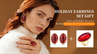 Vintage Red Resin Women's Earrings Stud Earrings Luxury large Geometric Oval earrings Party Wedding Ear Jewelry Wholesale