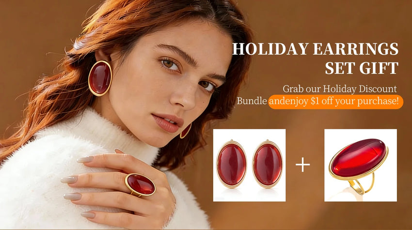 Vintage Red Resin Women's Earrings Stud Earrings Luxury large Geometric Oval earrings Party Wedding Ear Jewelry Wholesale