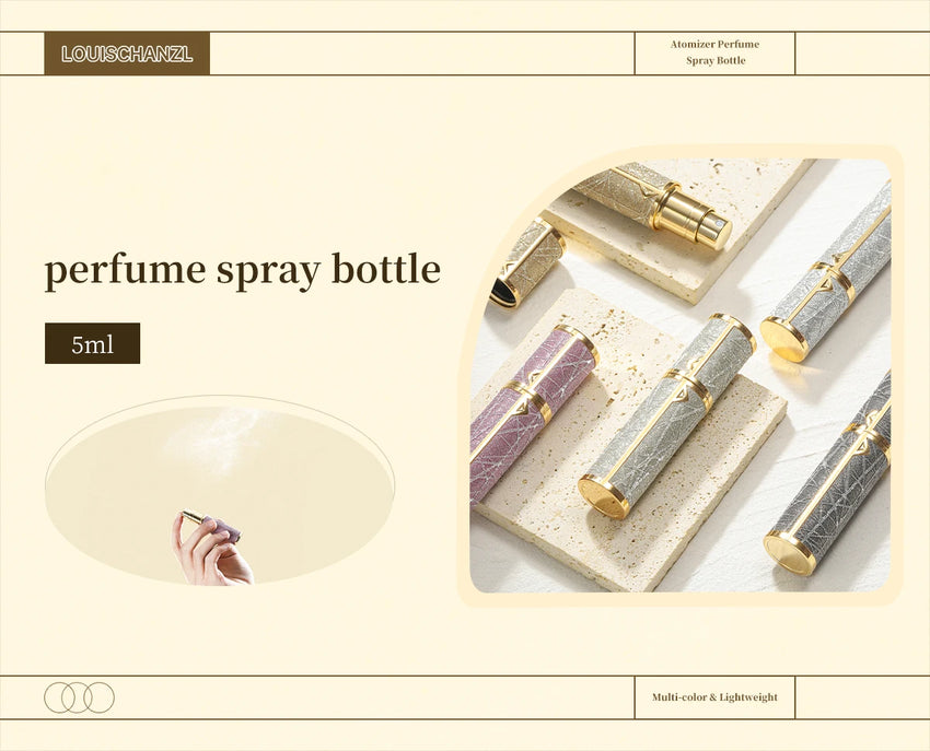 5ML Portable Compact Leather Perfume Bottle Multipurpose Sprayer Refillable Empty Perfume Atomizer for Travel Spray Bottle 1PC