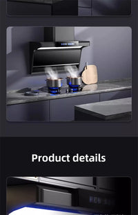 Household Range Hood for Kitchen Large Suction Range Hood Top Side Double Suction Exhaust Fan Small Kitchen Smoke Extractor