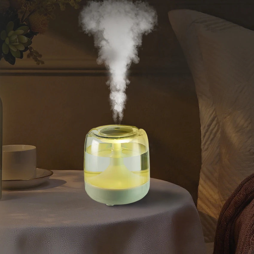 Mini humidifier colorful lamp small household spray aromatherapy machine, usb air humidifier for bedroom