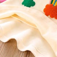 Melario Girls Dress Autumn Long Sleeve Rainbow Striped Princess Dresses for Girl Kids Dress Casual Children Clothing