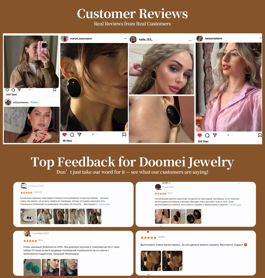 Vintage Red Resin Women's Earrings Stud Earrings Luxury large Geometric Oval earrings Party Wedding Ear Jewelry Wholesale