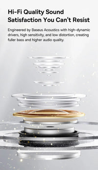 Baseus Bowie M2s Pro Headphones Wireless Bluetooth 5.4 TWS Earphones Active Noise Cancelling Earbuds 4 Micphone ENC Hifi Headset