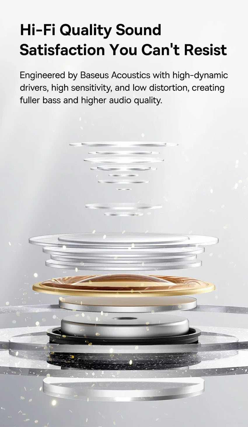 Baseus Bowie M2s Pro Headphones Wireless Bluetooth 5.4 TWS Earphones Active Noise Cancelling Earbuds 4 Micphone ENC Hifi Headset