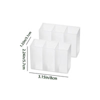 lipstick storage box, makeup brush storage,  wall mounted transparent ,three compartment classified lipstick rack, lipstick box