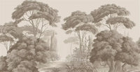 Custom Size wall papers 3D Nordic art black and white landscape waterfall porch mural Retro Hand Painted Forest Tree home decor