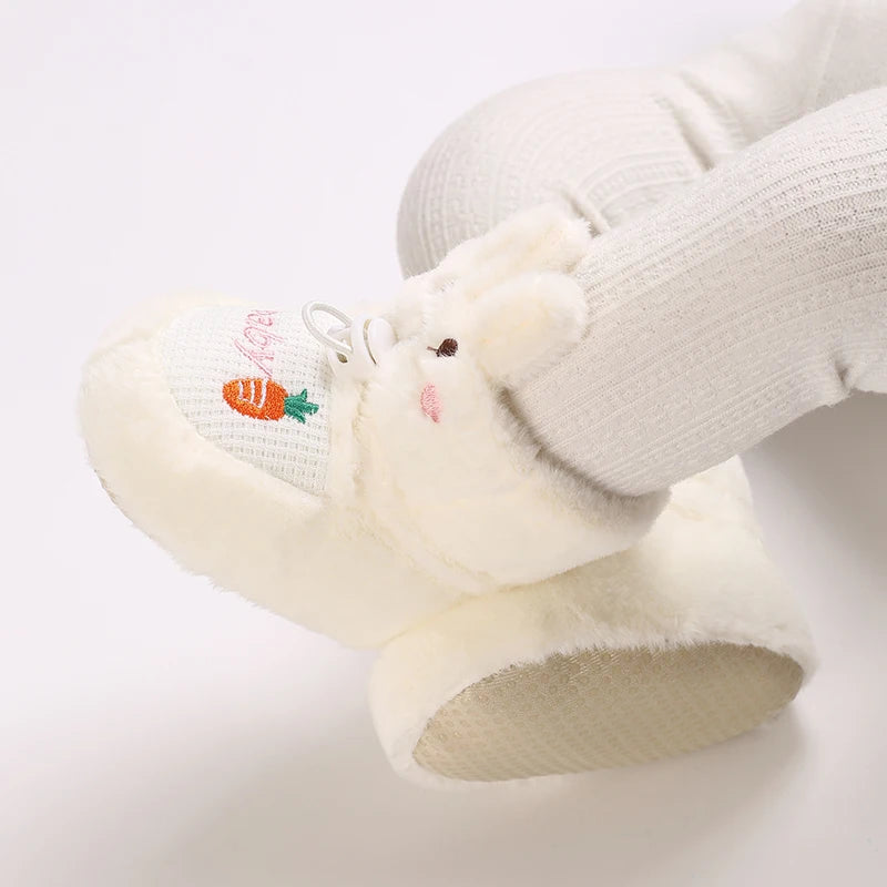 Winter New Cute Cartoon Baby Booties Boy Girl Boots Cotton Soft-Sole Non-Slip Warm Toddler First Walkers Infant Crib Shoes