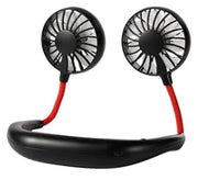 USB Rechargeable Mini Sports 3-Speed Adjustable Neck Dual Fan Home OfficeOutdoor Travel Portable Hanging Neck Fan