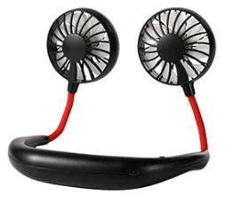 USB Rechargeable Mini Sports 3-Speed Adjustable Neck Dual Fan Home OfficeOutdoor Travel Portable Hanging Neck Fan