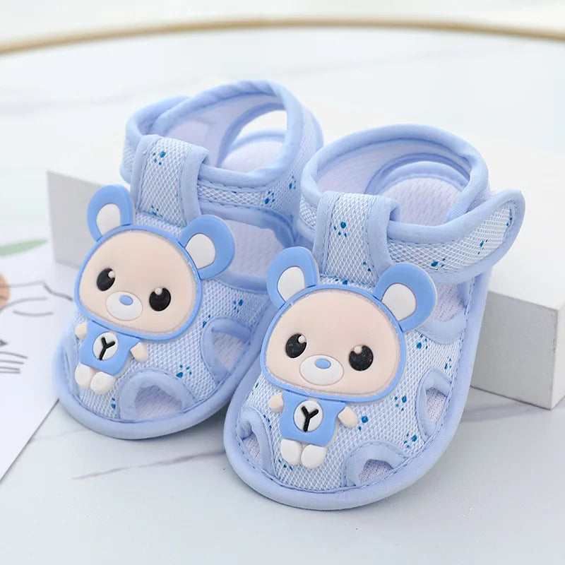 Summer Toddler Infant Kids Baby Cute Casual Princess Sandals Lovely Cartoon Soft Crib Shoes Boy Girls First Walkers Floor Shoe