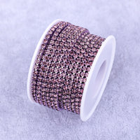 Crystal 10 Yard Rhinestones Trim Stone Cup Chain Gold Diamond Strass Decorative Applique Crystal Trimmings For Dresses