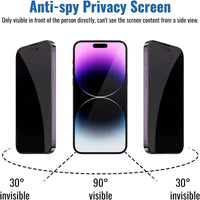 3PCS Privacy Screen Protector Phone Case for IPhone 15 14 13 11 16 Pro Max Plus 12 Mini XS XR Anti-Spy Glass IPones Front Cover