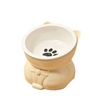 Pet Supplies Ceramic Cat Bowl Creative Slanted Mouth Dog Food Feeding Basin Non-slip Cute Pet Drinking Feeder Water Container