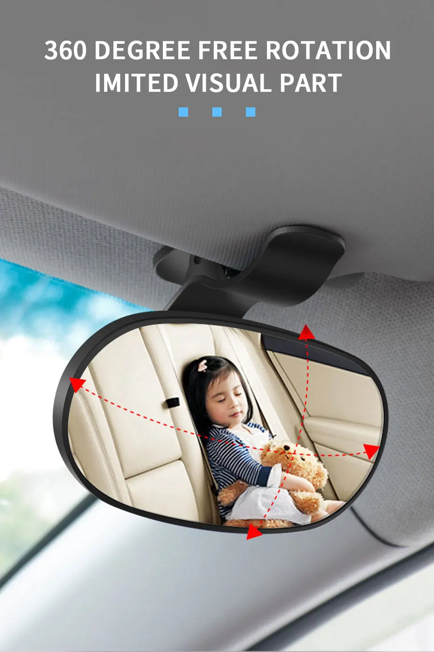 Car Baby Mirrors Interior Dashboard Suction Windshield Sun Visor Plate Clips Mirror Safety Rearview Mirrors Baby Kids Monitor