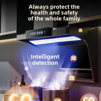Household Range Hood for Kitchen Large Suction Range Hood Top Side Double Suction Exhaust Fan Small Kitchen Smoke Extractor