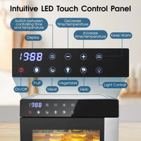 8-Tray Stainless Steel,600W with 4 Presets & Digital Timer for Jerky, Fruit, Herbs - Dishwasher Safe, BPA Free Food Dehydrator
