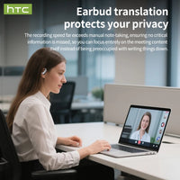 HTC Wireless Bluetooth Headset AI translation portable low latency USB-C clear sound comfortable fit anti-loss for music sports