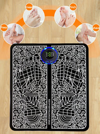 EMS Foot Booster Foot Circulation Massager 8 Modes USB Rechargeable Leg Muscle Stimulator Remote Control for Relax Feet and Legs