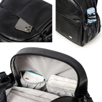 Soboba Large Capacity Solid Diaper Bag with Backpack Straps for Fashionable Mothers – Waterproof Nappy Changing Bag