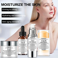 SUYARUN 4 in 1 Travel Skincare Kit - Face, Eye, Neck Cream & Serum Set, Moisturizing Christmas Gifts for Women, Premium Holiday.