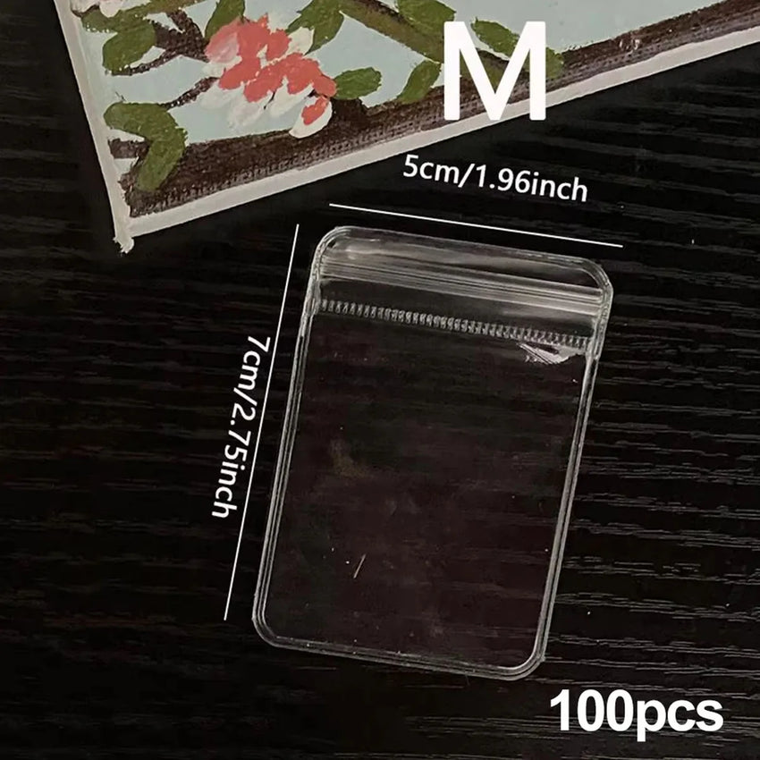 50/100/200pcs-Clear Earring Bags Waterproof Bags Thickened Reusable Storage Pouch for Jewelry Rings Necklace Bracelet