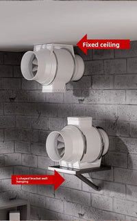 Exhaust Fan Home Mute Inline Duct Fan Bathroom Exhaust Fan Ventilation Equipment Kitchen Bathroom Wall Mounted Air Purifying Ve