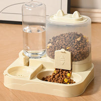 Large Capacity Gravity-Fed Automatic Feeder Dog Cat Food Bowl with Water Dispenser Pet Food Storage Dispenser Pet Supplies