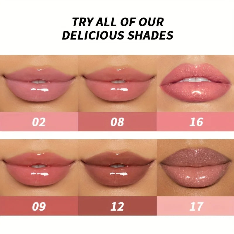 Mirror Pearl Lip Gloss Waterproof Long Lasting Moisturizing Lipstick Shine Glitter Lip Glaze Women Non Stick Cup Lip Tint Makeup