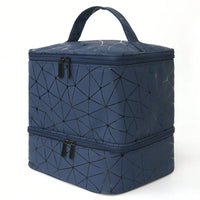 Cross-border explosion Double-layer storage Height cosmetic bag Large capacity portable toilet bag Cosmetic bag Nail polish stor