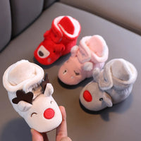 Winter New Cute Cartoon Baby Booties Boy Girl Boots Cotton Soft-Sole Non-Slip Warm Toddler First Walkers Infant Crib Shoes